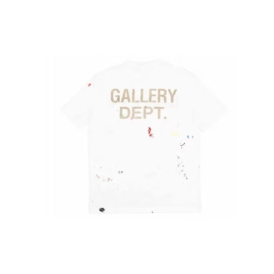 Lanvin x Gallery Dept. Logos Printed T-Shirt With Paint Marks White 02