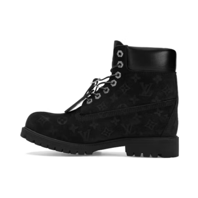 Louis Vuitton Timberland 6" Ankle Boot Black Monogram 01