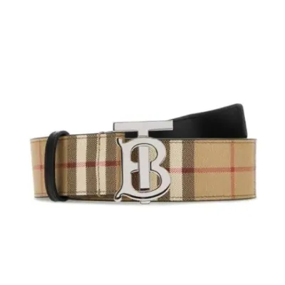 Burberry Leather Belt Men Brown 01