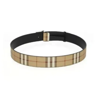 Burberry Leather Belt Men Brown 02
