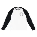 Chrome Hearts Horseshoe Baseball Shirt, White/Black