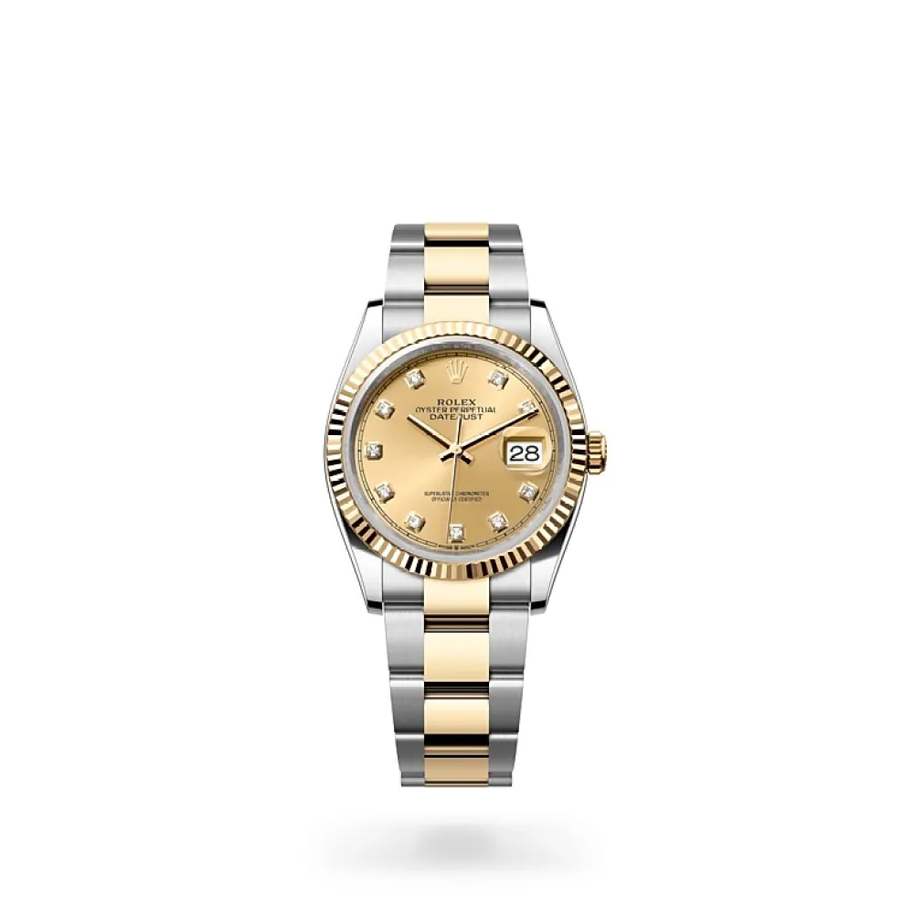Rolex Datejust 36  Oyster, 36 mm, Oystersteel and yellow gold  Reference m126233-0018