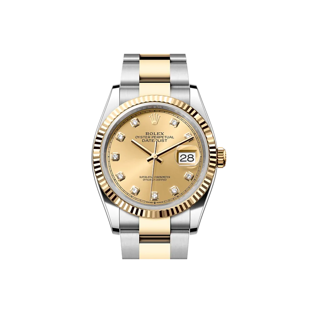 Rolex Datejust 36  Oyster, 36 mm, Oystersteel and yellow gold  Reference m126233-0018