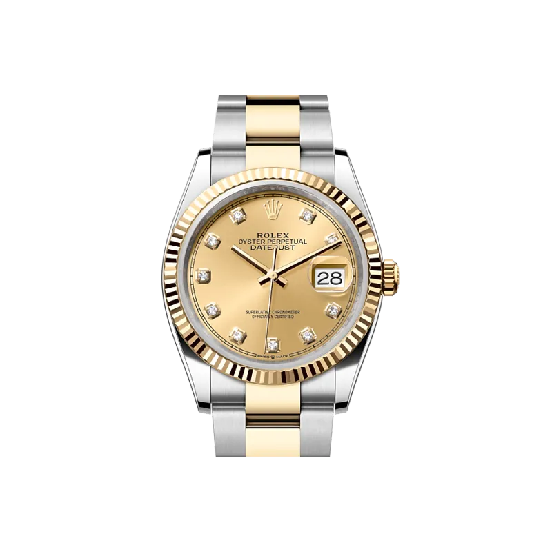 Rolex Datejust 36  Oyster, 36 mm, Oystersteel and yellow gold  Reference m126233-0018