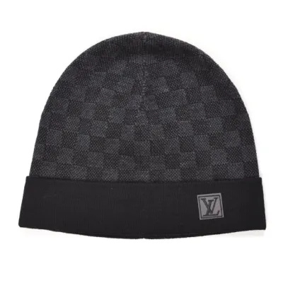 Louis Vuitton Wool Hat Beanie Black 01