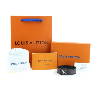 Louis Vuitton Slim Bracelet Monogram Eclipse Canvas 02
