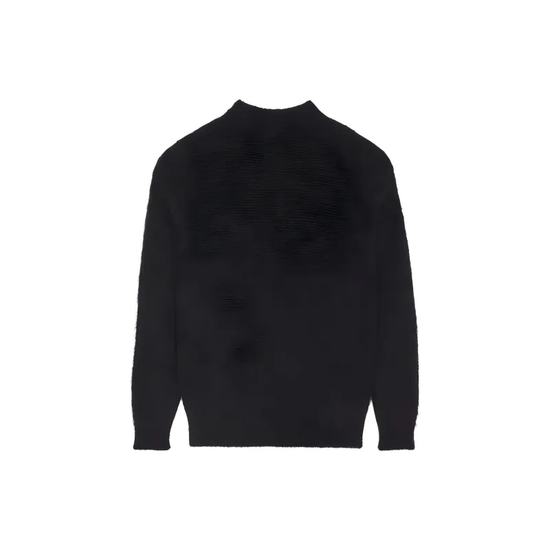 Saint Laurent 90S Sweater In Mohair Black White 