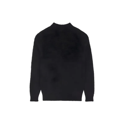 Saint Laurent 90S Sweater In Mohair Black White  02