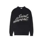 Saint Laurent 90S Sweater In Mohair Black White 