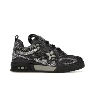 PKGoden Louis Vuitton Skate Trainer Black Swarovski Monogran, 1ABMHV 02