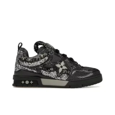 PKGoden Louis Vuitton Skate Trainer Black Swarovski Monogran, 1ABMHV 02