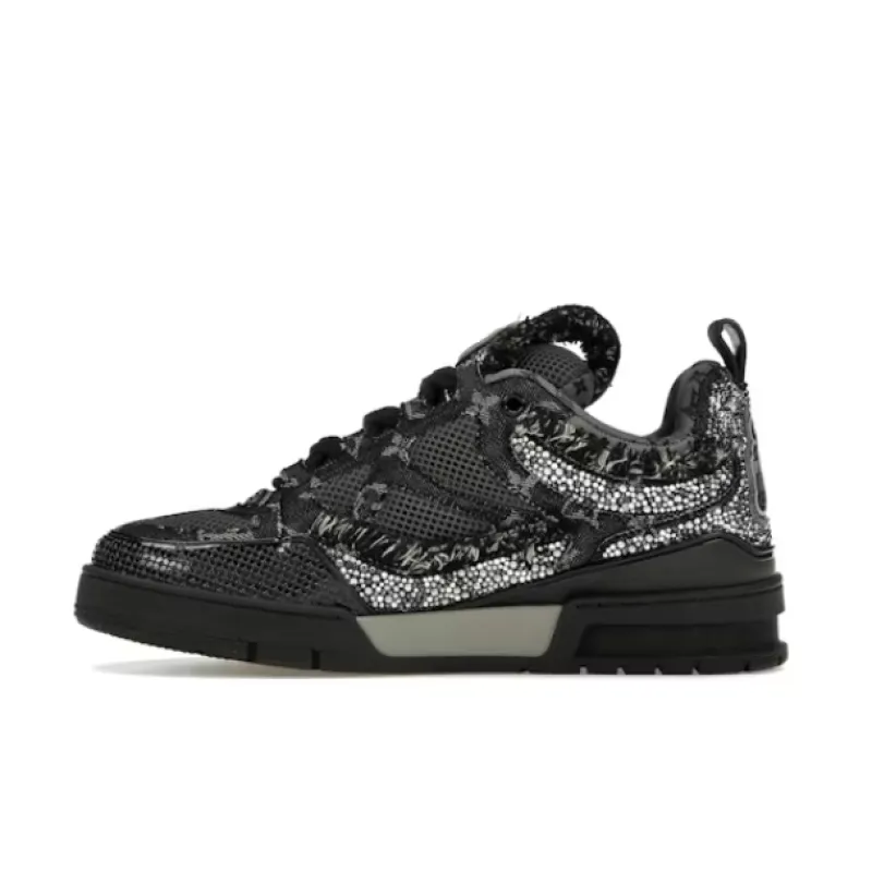 Louis Vuitton Skate Trainer Black Swarovski Monogran Reps, 1ABMHV