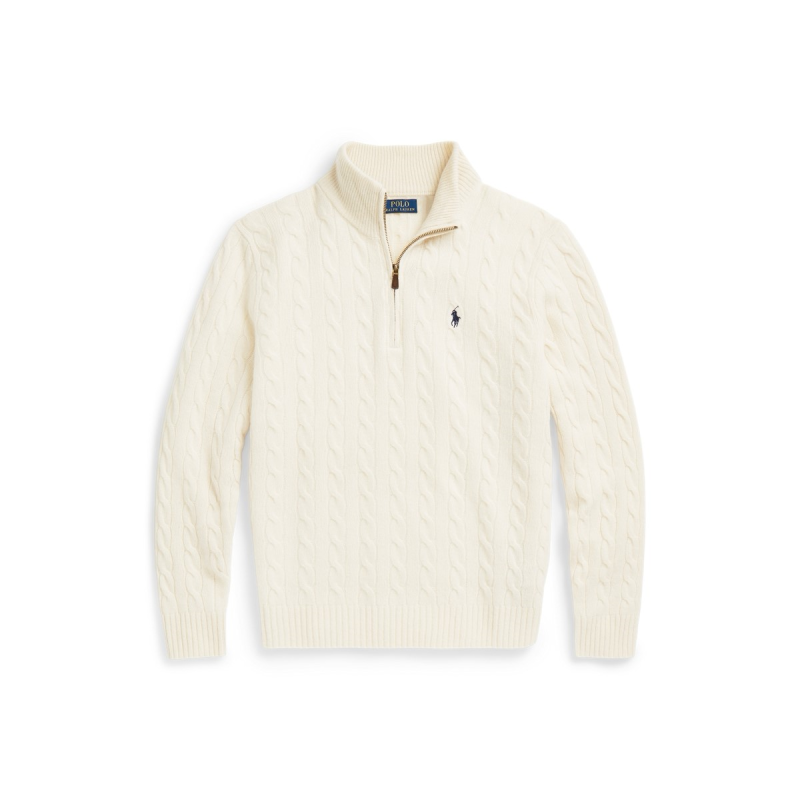 Ralph Lauren Cable-Knit Wool-Cashmere Sweater