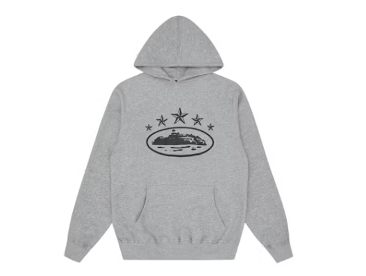 Corteiz 5 Starz Alcatraz Hoodie Grey