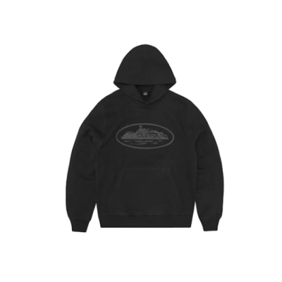 Corteiz Alcatraz V2 Hoodie Triple Black 01