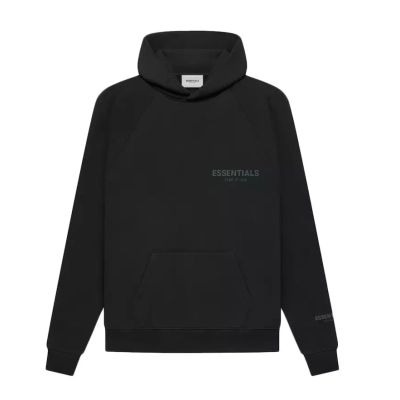 Fear of God (FOG) Essentials Hoodie Black 01