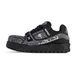 PKGoden Louis Vuitton LV Trainer Maxi Black Swarovksi Crystals
