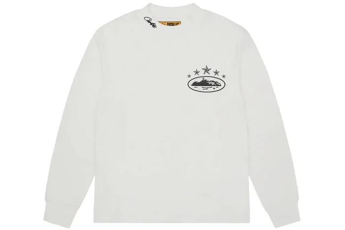 Corteiz 5 Starz Alcatraz Waffle Longsleeve White