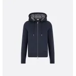 Dior Hooded Track Jacket Navy Blue 113M221AT225_C585