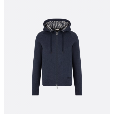 Dior Hooded Track Jacket Navy Blue 113M221AT225_C585 01