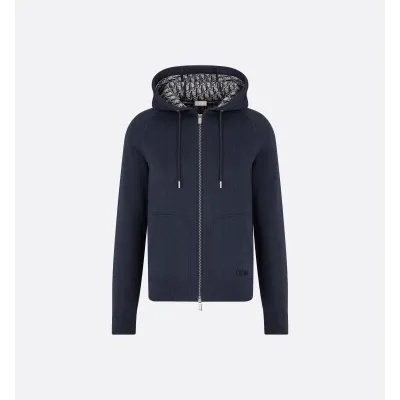 Dior Hooded Track Jacket Navy Blue 113M221AT225_C585 01