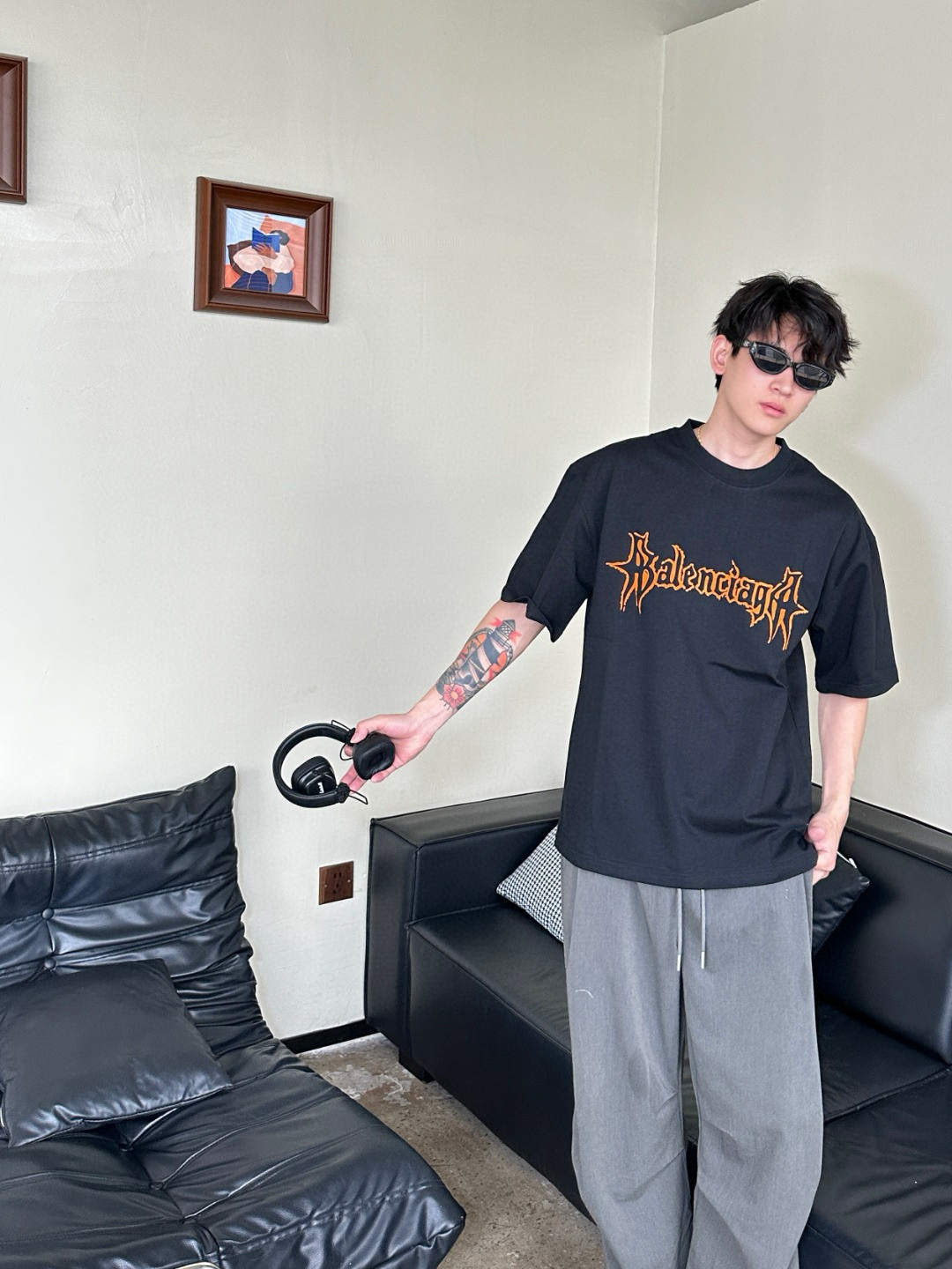 Balenciaga Rock Black T-Shirts