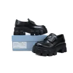 PKGoden Prada Prada black platform loafers