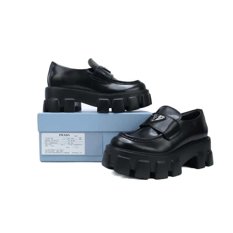 PKGoden Prada Prada black platform loafers