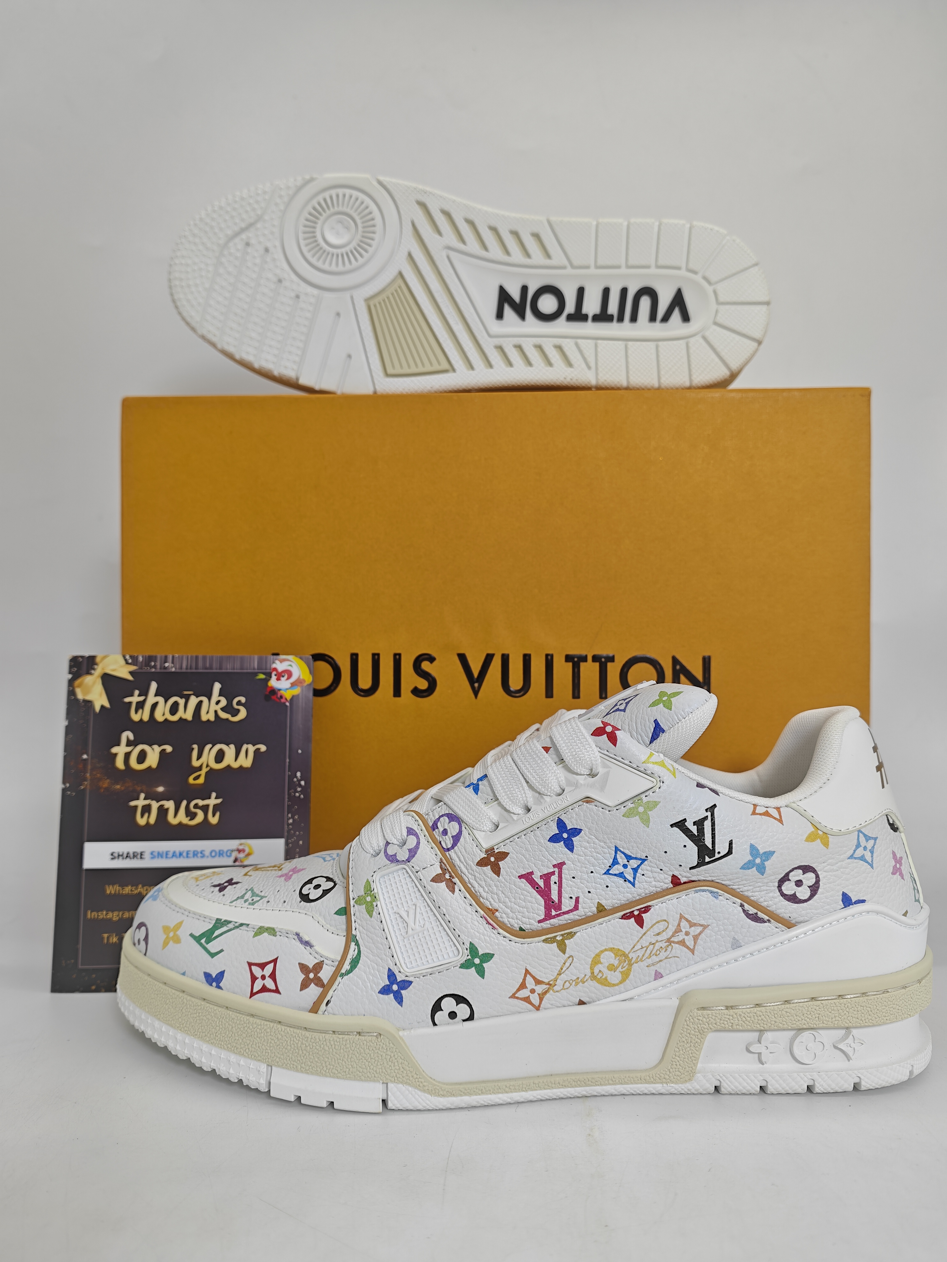 PKGoden Louis Vuitton LV x TM LV Trainer Sneaker White