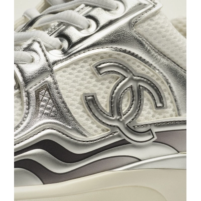 PKGoden Chanel CC Runner Sneakers White Silver G39792-Y56368-K5451 02