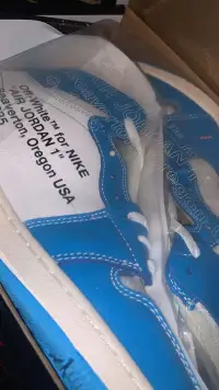 PKGoden ﻿ |  Jordan 1 Retro High Off-White University Blue, AQ0818-148 review 0