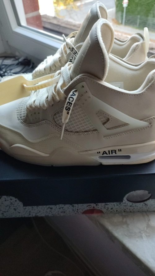 PKGoden  Jordan 4 Retro Off-White Sail (W), CV9388-100 review 