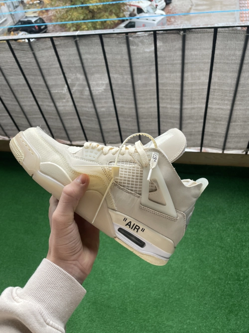 PKGoden  Jordan 4 Retro Off-White Sail (W), CV9388-100 review 