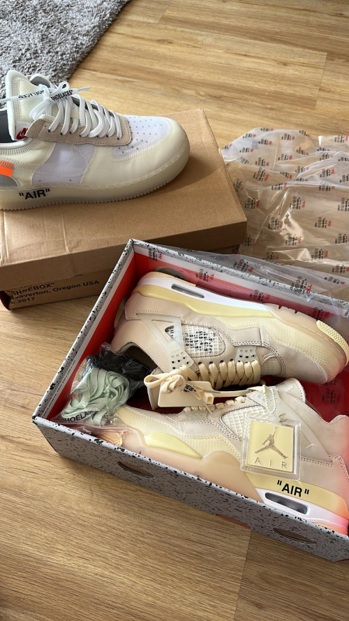 PKGoden  Jordan 4 Retro Off-White Sail (W), CV9388-100 review 
