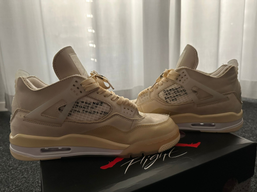 PKGoden  Jordan 4 Retro Off-White Sail (W), CV9388-100 review 
