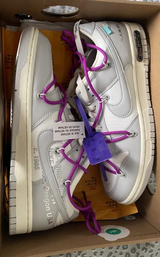 PKGoden  |  Dunk SB Low Off-White Lot 28, DM1602-111 review Kevin 01