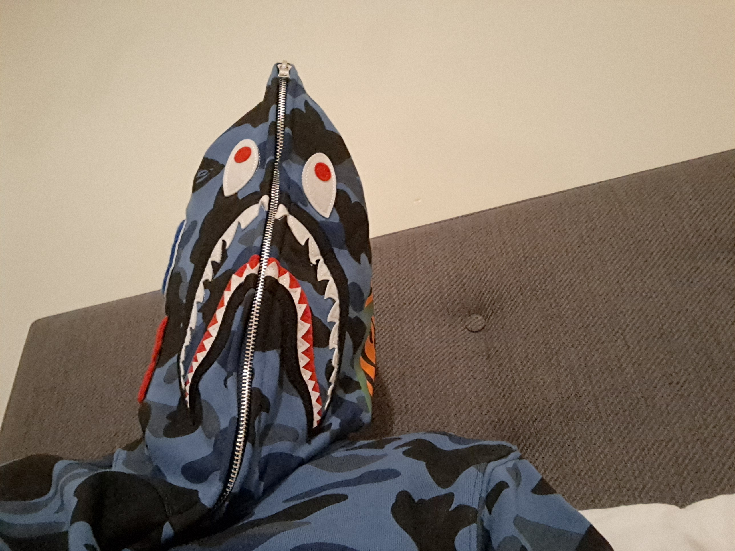 BAPE Color Camo Shark Full Zip Hoodie Navy review Samuel