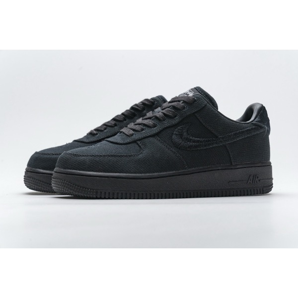 Chan Air Force 1 Low Stussy Black CZ9084-001