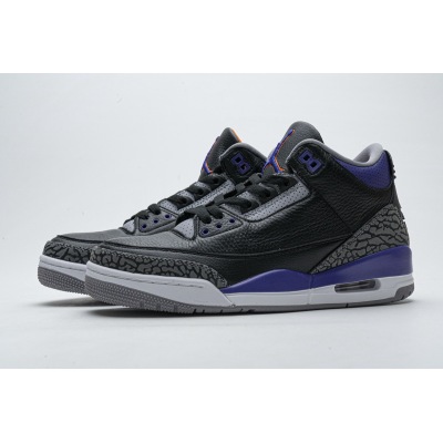 Chan Air Jordan 3 Retro Black Court Purple CT8532-050