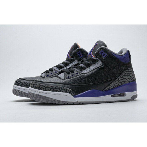 Chan Air Jordan 3 Retro Black Court Purple CT8532-050