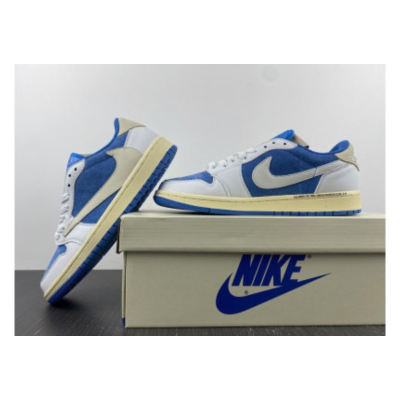 Chan Travis Scott x Fragment x Air Jordan 1 Low  UNC Blue