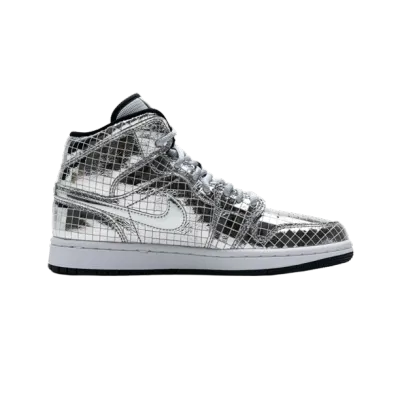 Jordan 1 Mid SE Disco Metallic Silver (Women's) CU9304-001