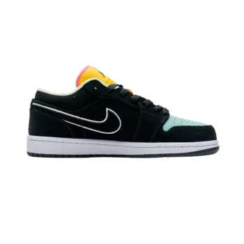 Jordan 1 Low Black Aurora Green Laser Orange CK3022-013