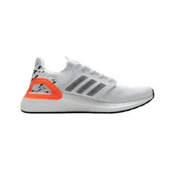 Adidas Ultra Boost 20 White Orange Heel Pattern EG0699