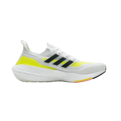 Adidas Ultra Boost 21 White Solar Yellow FY0377