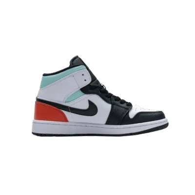 Jordan 1 Mid SE White Black Red Spruce BQ6931-100