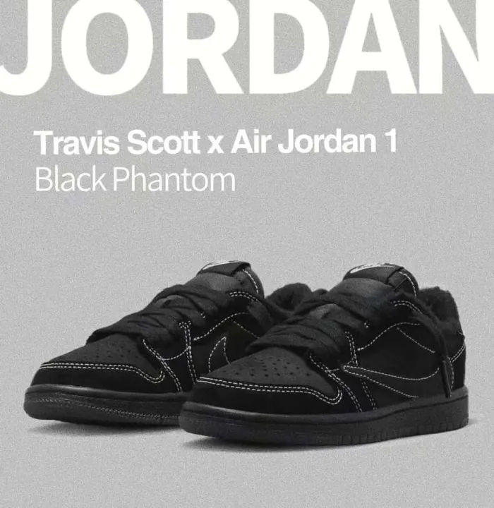 Stepping into the Shadows: Unveiling the Travis Scott Jordan 1 Low Black Phantom Reps