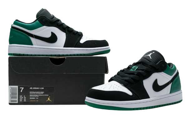 Jordan 1 Low White Black Mystic Green 553558-113