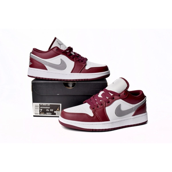 Jordan 1 Low White Bordeaux 553558-615