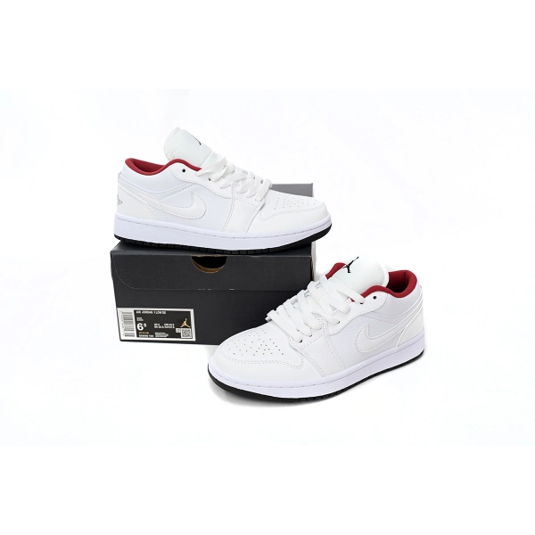 Jordan 1 Low White Gym Red Black  553560-164